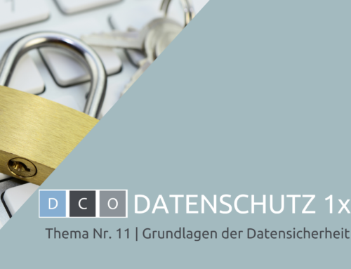 DCO Datenschutz 1×1: Grundlagen der Datensicherheit